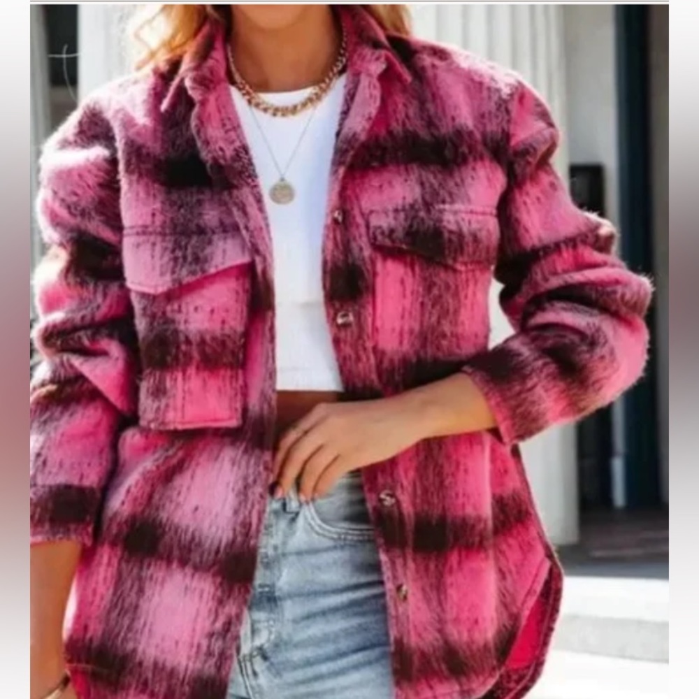 NWT VICI London Plaid Shacket - Picture 2 of 8